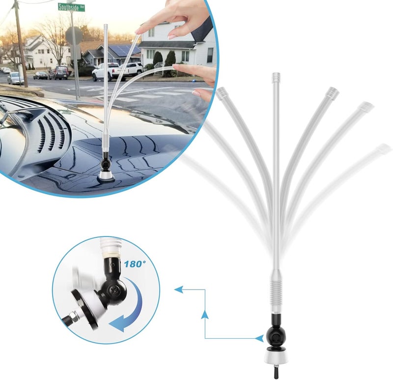 JSZAAHZ Universal Boat Radio Antenna - Flexible Mast for AM/FM, Yacht, Pontoon, Golf Cart, ATV, UTV, RV, Excavator, Tractor & Car Stereo - Image 5